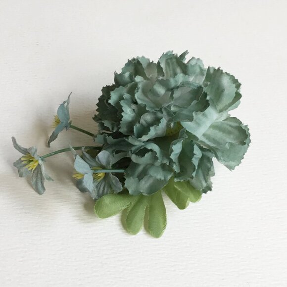 Vintage Millinery Flower Floral Handmade Hair Clips Set of 5 - Picture 9 of 11